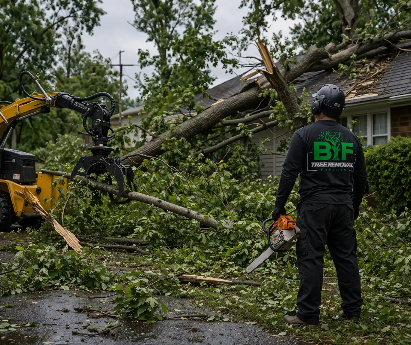Our Storm Damage Cleanup Work in Connecticut